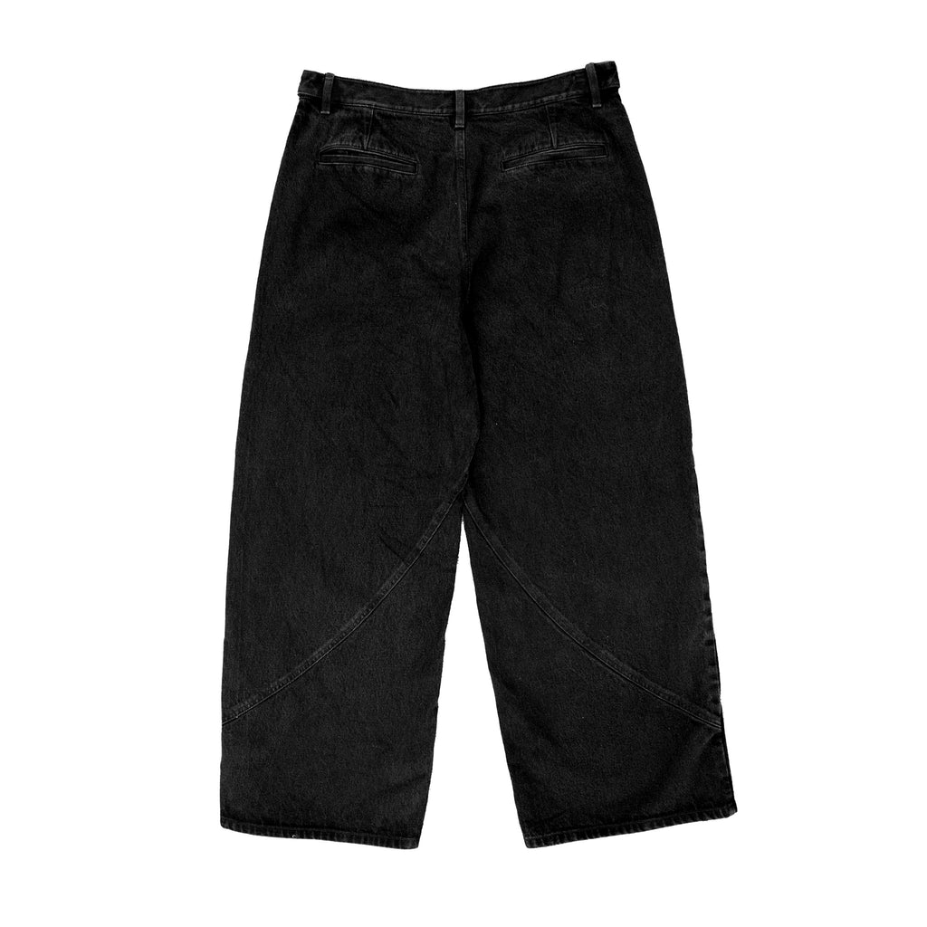 Black Denim Wide Leg Pant