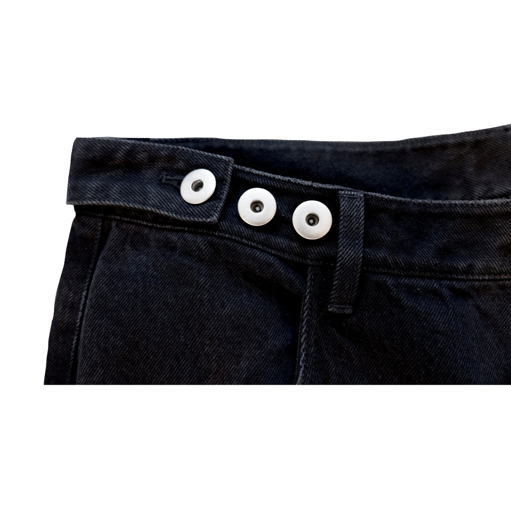Black Denim Wide Leg Pant