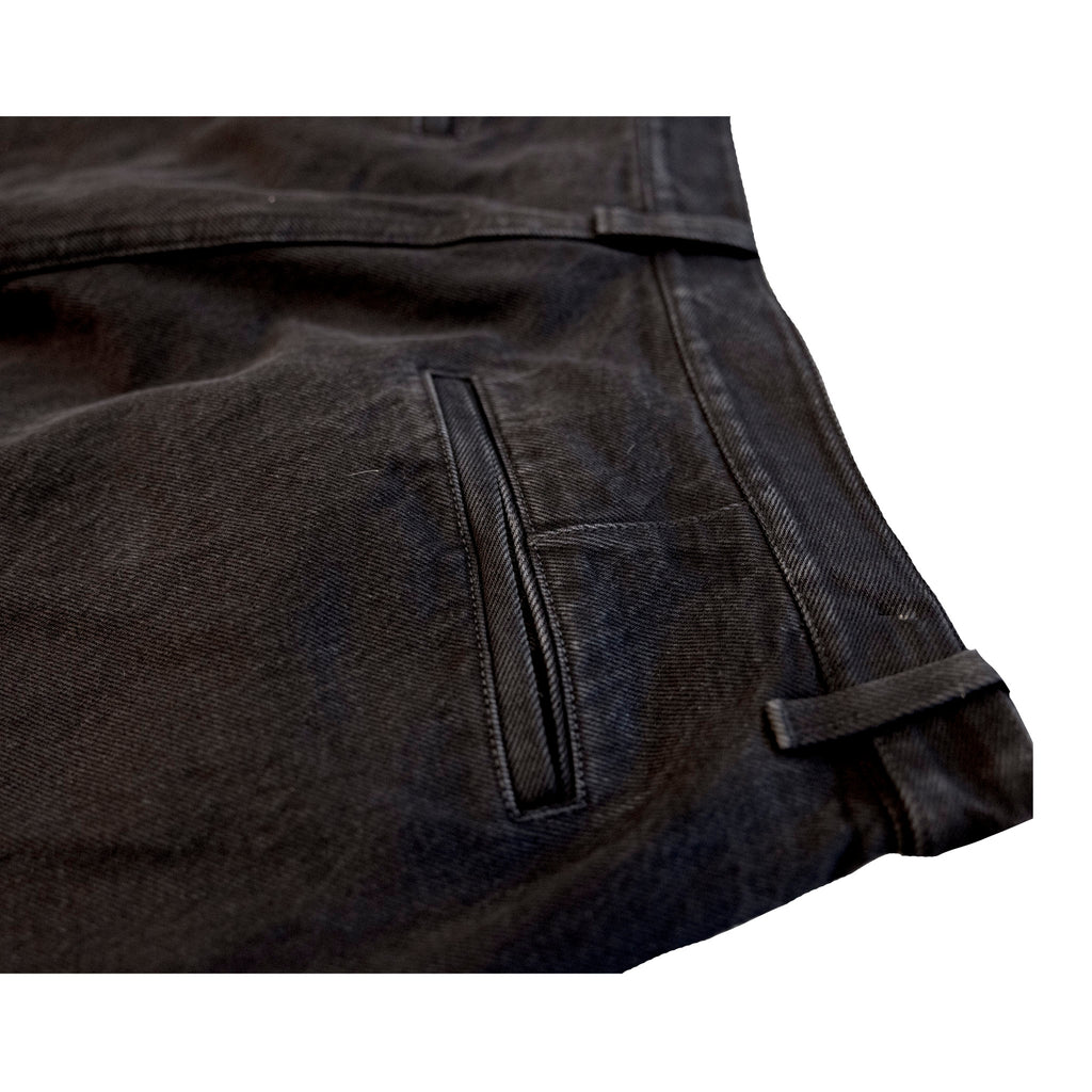 Black Denim Wide Leg Pant