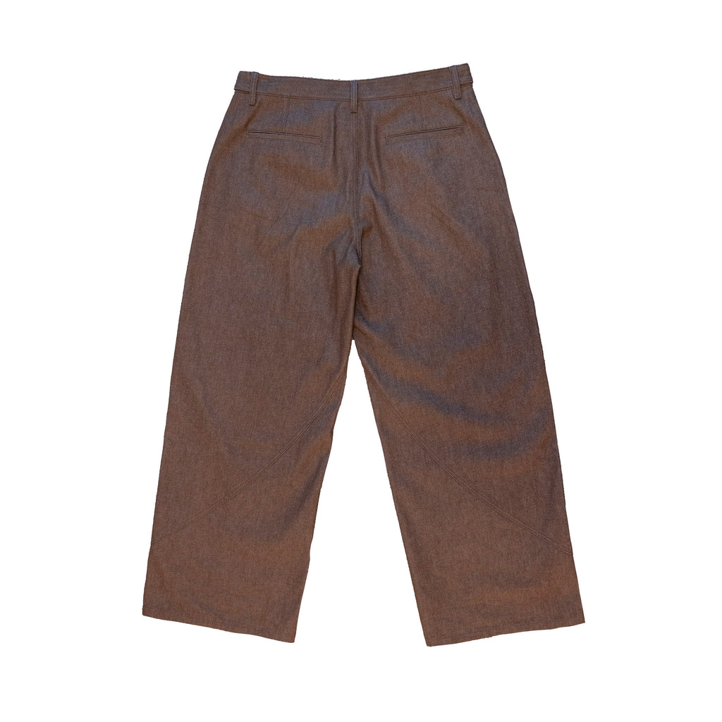 Brown Denim Wide Leg Pant