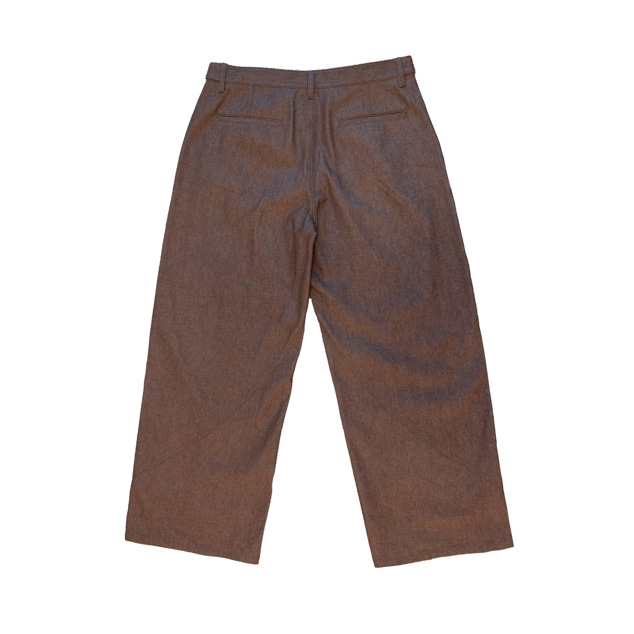 Brown Denim Wide Leg Pant