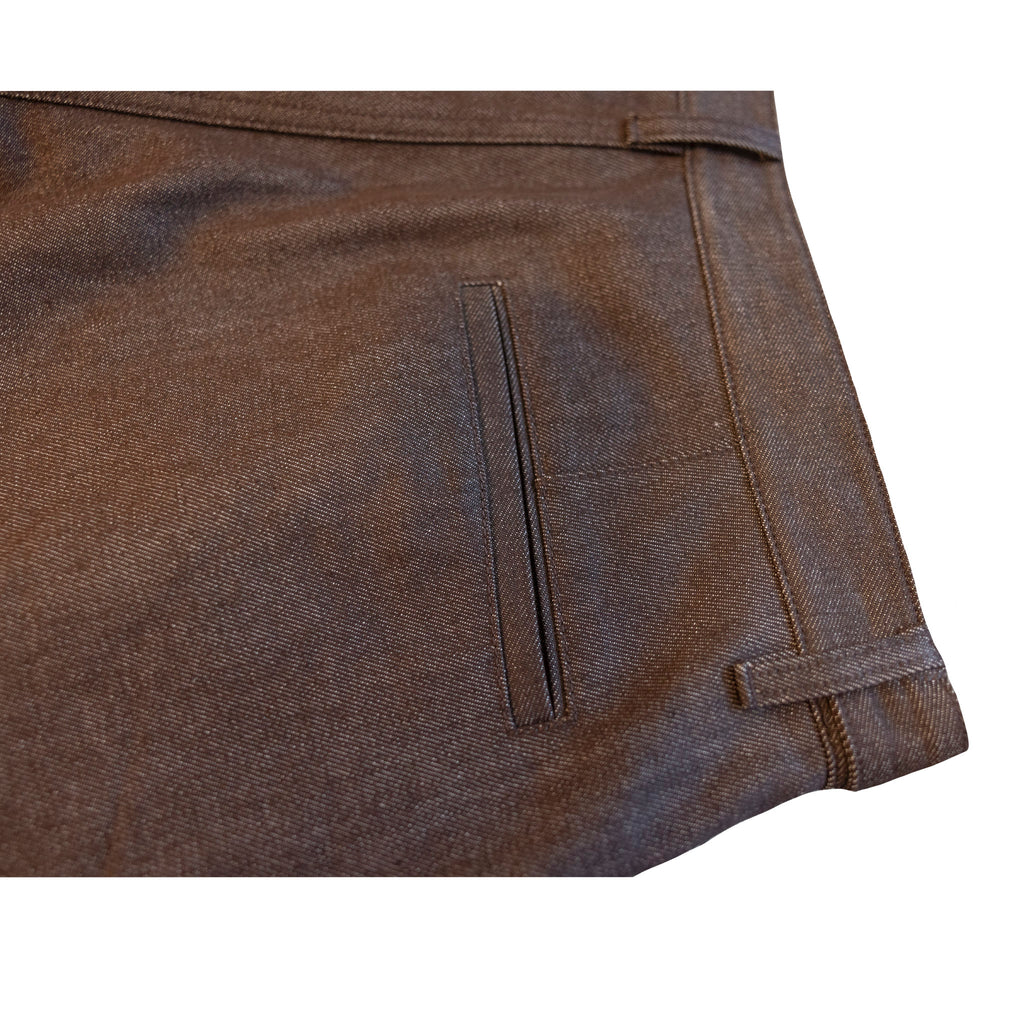 Brown Denim Wide Leg Pant