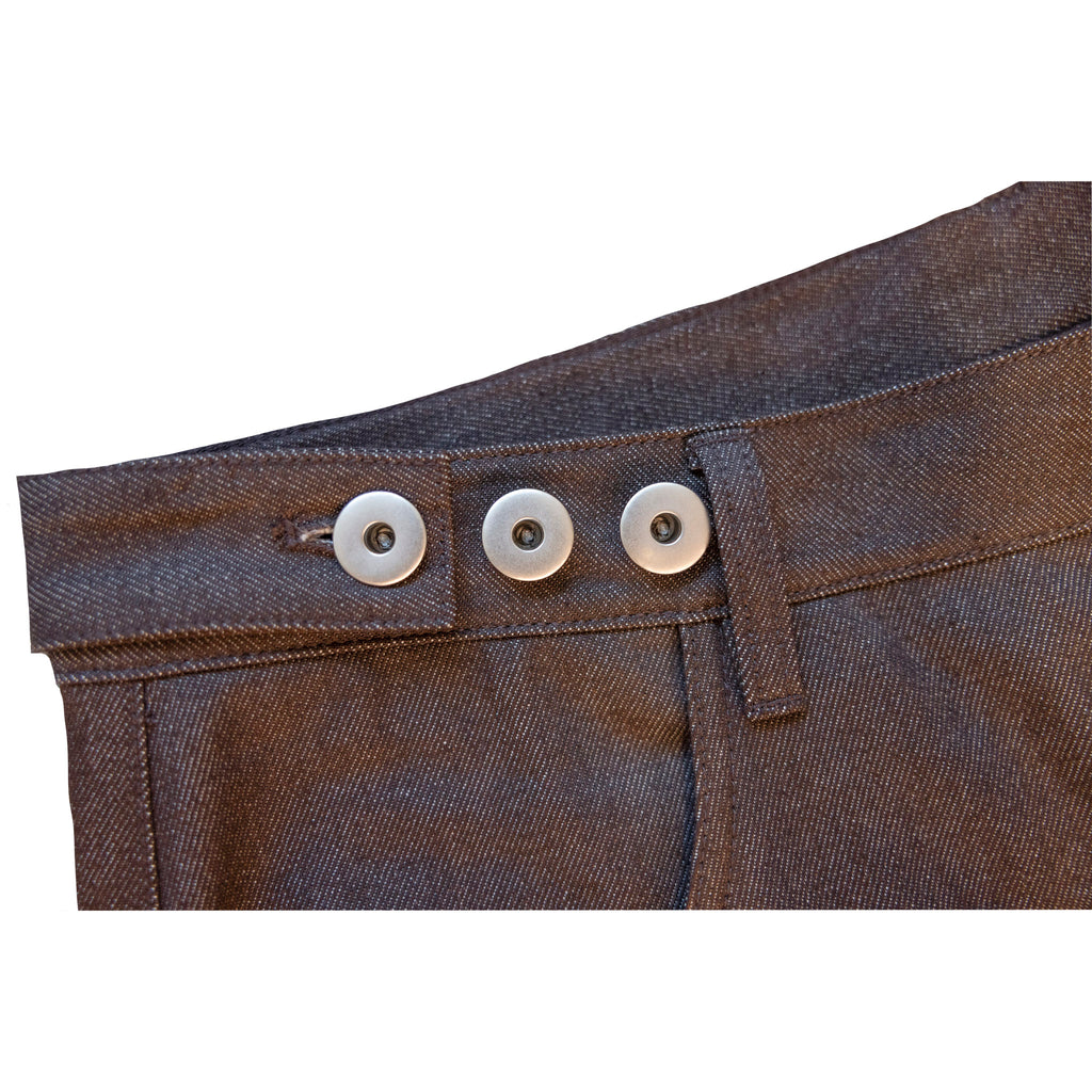 Brown Denim Wide Leg Pant