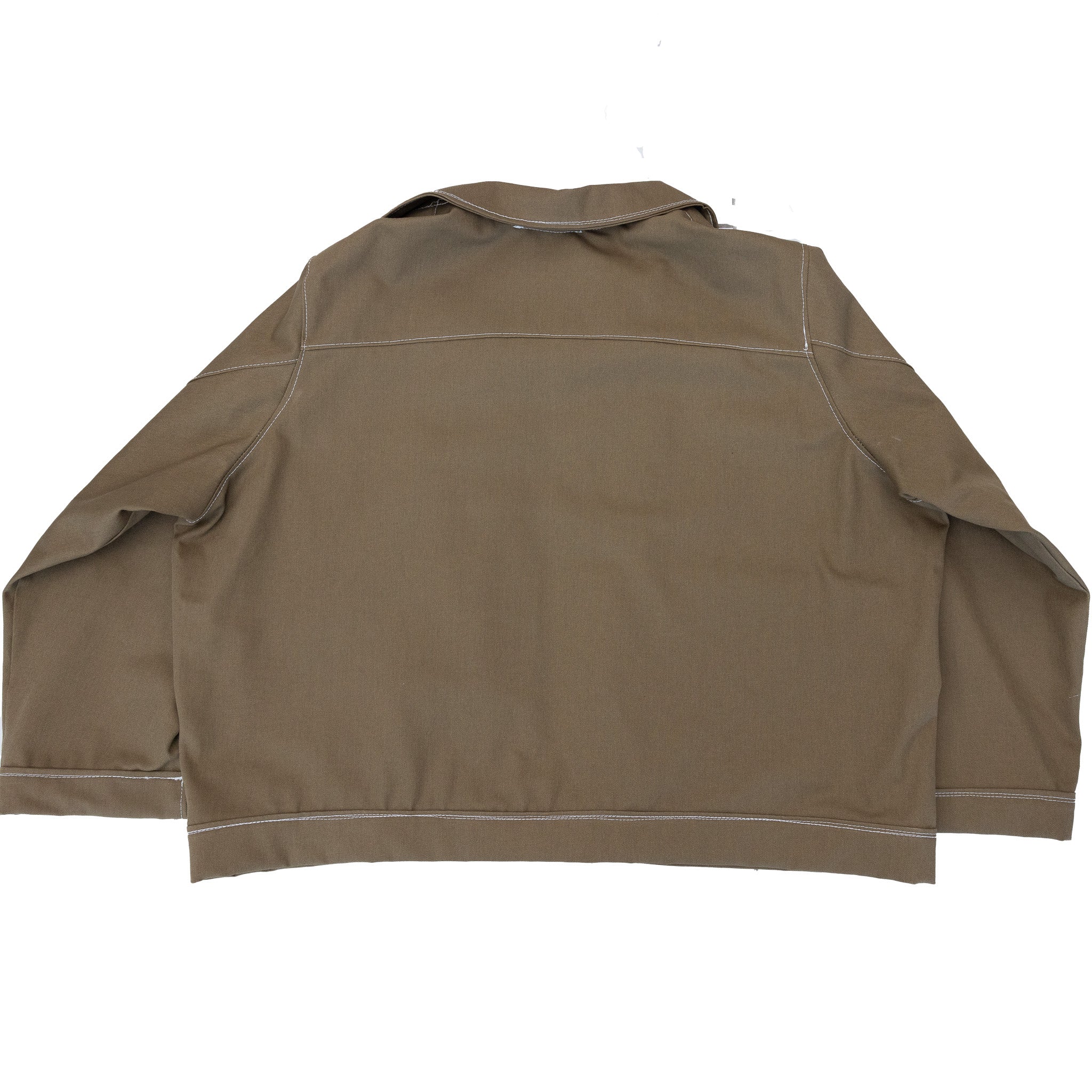 Brown Denim Pleated Jacket