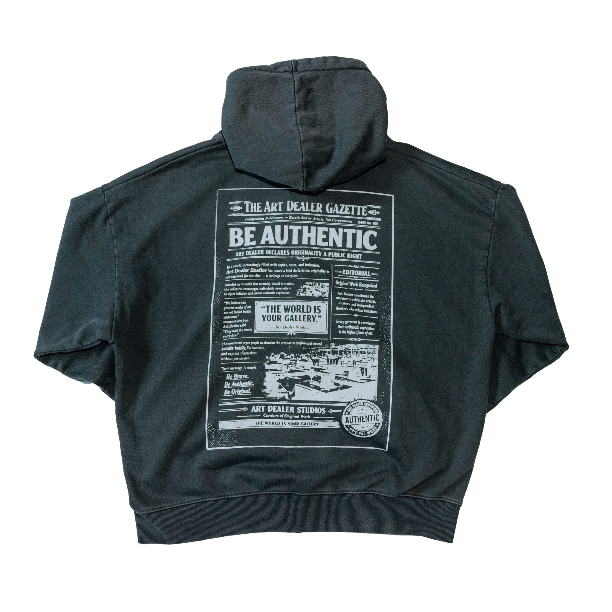 Be Authentic Zip Up Hoodie